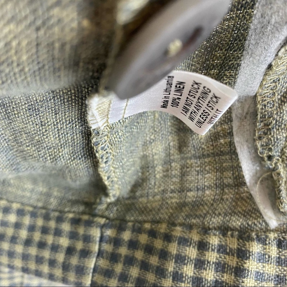 Flax Checkered Button Up Blazer Jacket Size Small… - image 7